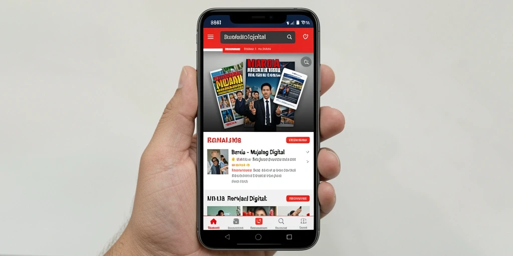 Tampilan antarmuka aplikasi Majalah Digital 88IDR yang intuitif.