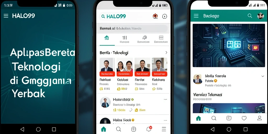 Tampilan antarmuka aplikasi HALO99 yang menarik dan informatif.