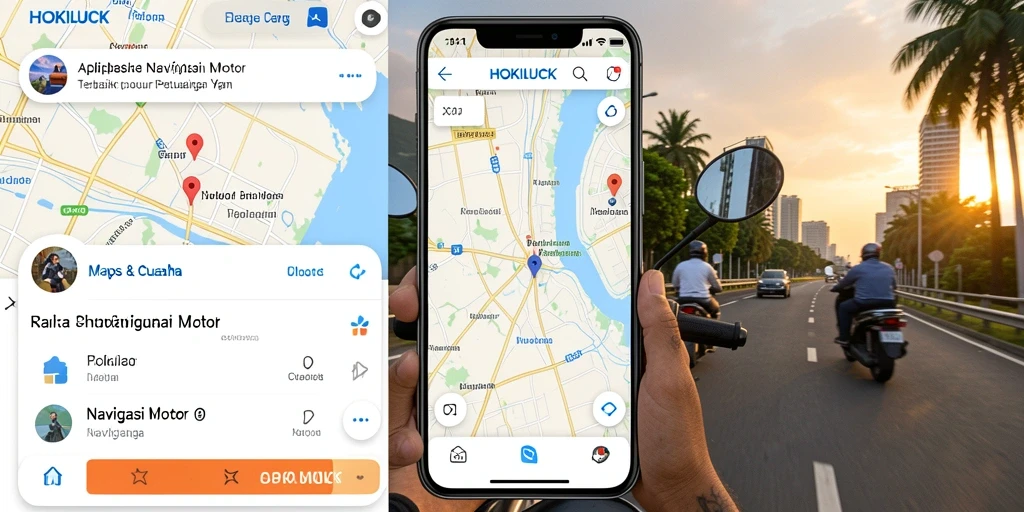 Antarmuka HOKILUCK yang intuitif untuk navigasi motor.