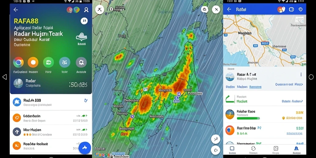 Tampilan antarmuka utama RAFA88 dengan fitur radar hujan yang informatif.