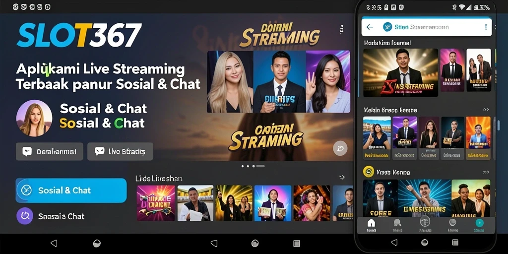 Antarmuka aplikasi SLOT367 saat melakukan Live Streaming yang interaktif.